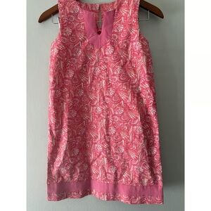 Pink Sleeveless Patterned Dress